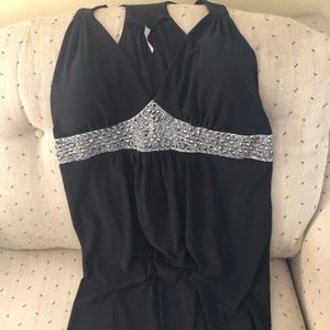 Racerback short black dress